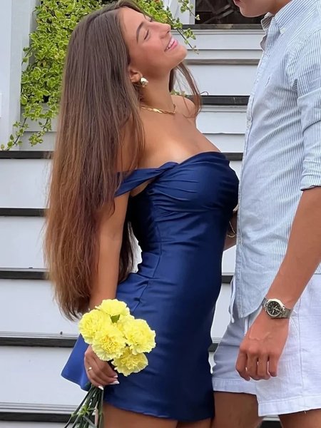 Off the Shoulder Short  Prom Dresses, Short Off Shoulder Formal Homecoming Dresses